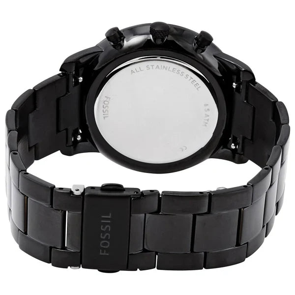Reloj Fossil Neutra Hombre Acero Inoxidable Negro - Detalle de esfera