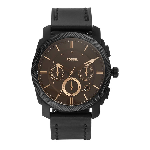 Reloj Fossil Machine Hombre Cuero Negro Marrón - Reloj original en Guatemala