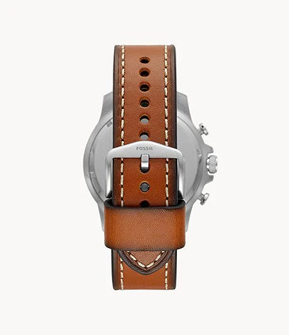 Reloj Fossil Bowman Hombre Cuero Azul - Detalle de esfera