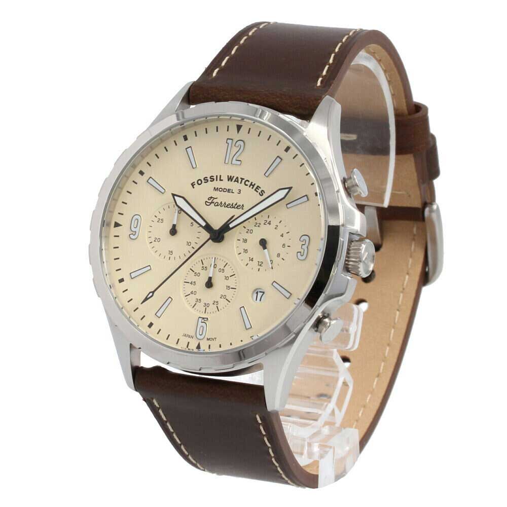 Reloj Fossil Forrester Hombre Correa Cuero Marrón - Detalle de esfera