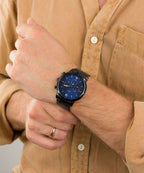 Reloj Fossil Neutra Hombre Acero Negro Esfera Azul - Vista 5