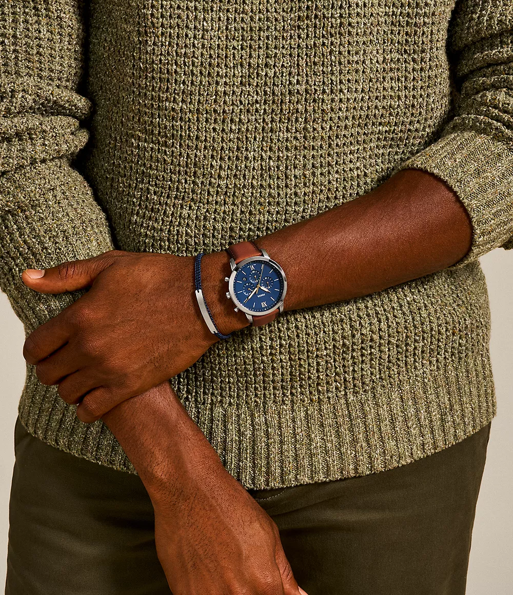Reloj Fossil Neutra de hombre correa de cuero - Vista trasera
