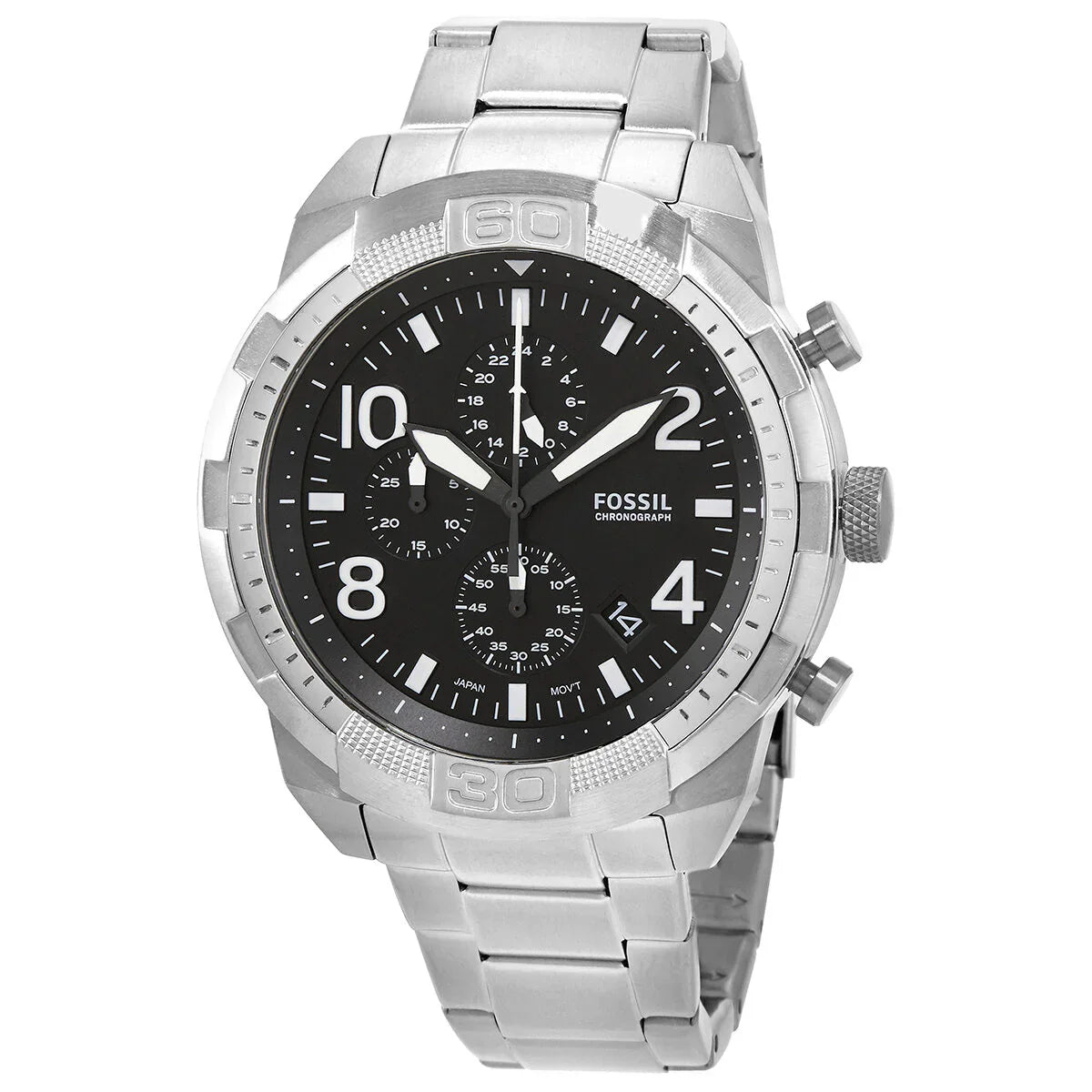 Reloj Fossil Bronson Hombre Acero Negro - Vista trasera
