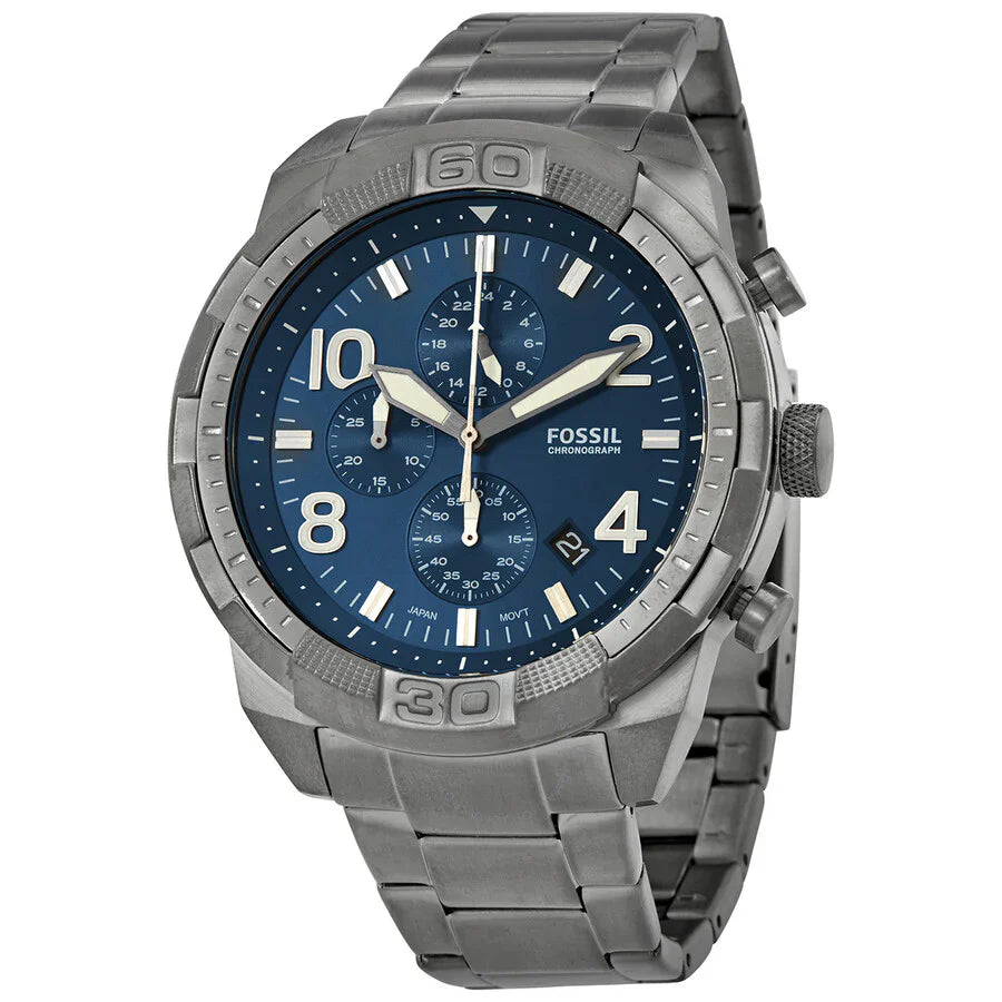 Reloj Fossil Bronson Hombre Acero Gunmetal Esfera - Vista trasera