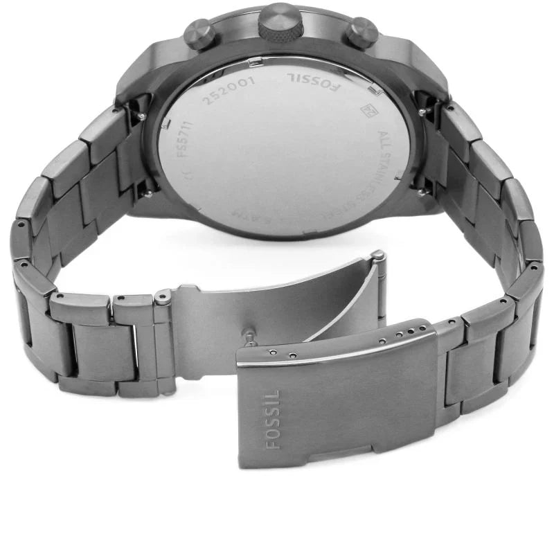 Reloj Fossil Bronson Hombre Acero Gunmetal Esfera - Detalle de esfera