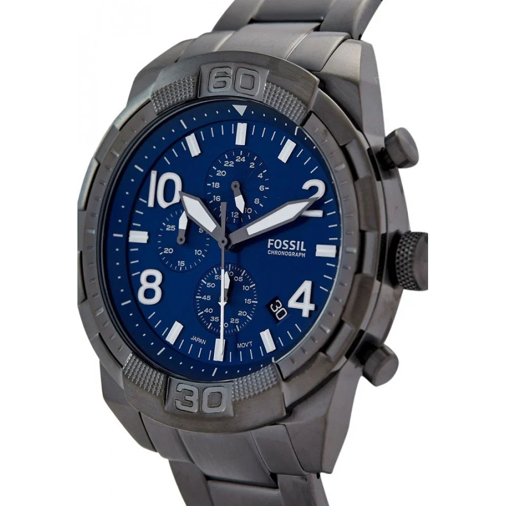Reloj Fossil Bronson Hombre Acero Gunmetal Esfera - Vista lateral