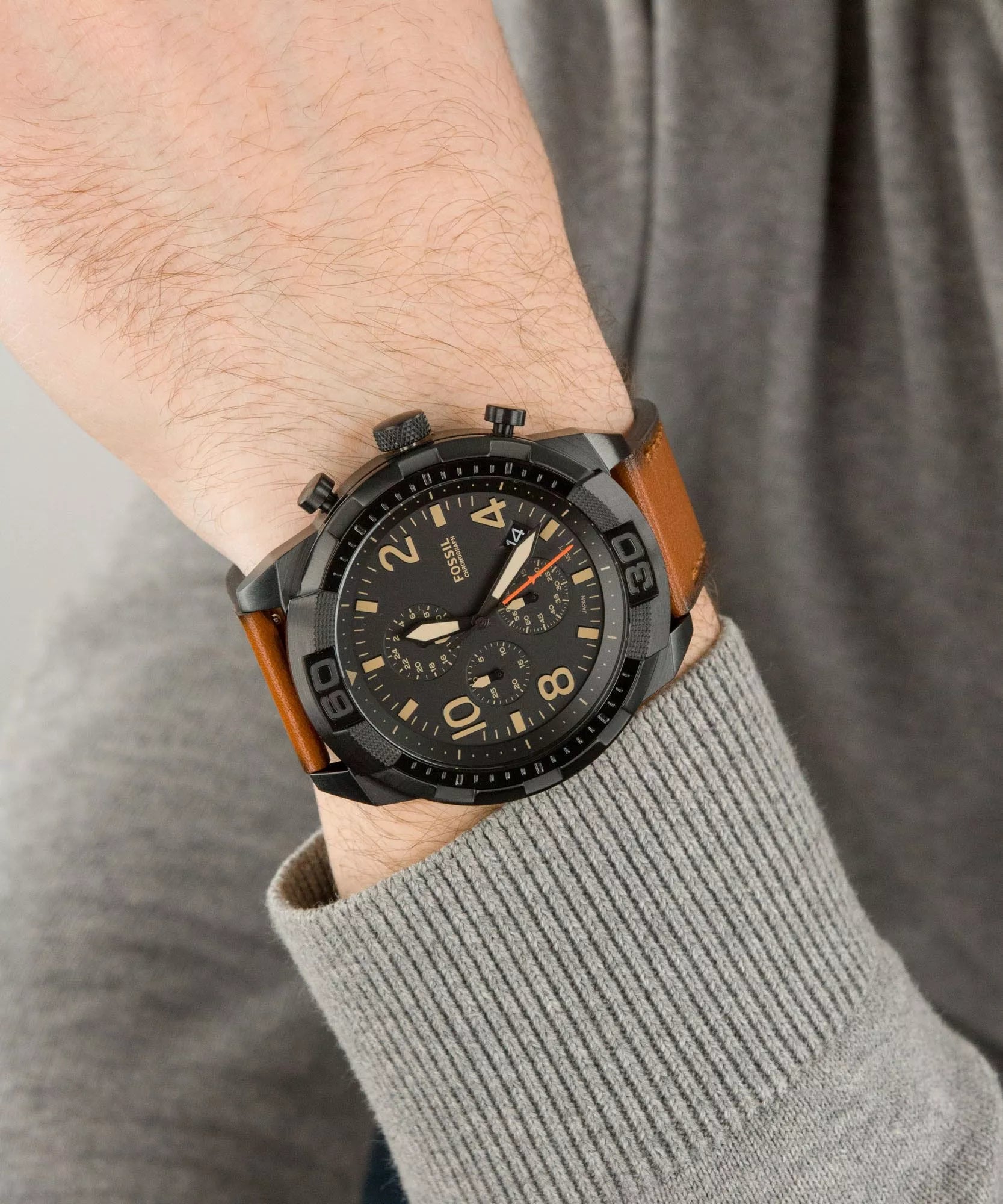 Reloj Fossil Bronson Hombre Cuero Marrón - Vista 5