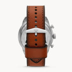 Reloj Fossil Bronson Hombre Esfera Verde Cuero - Vista trasera