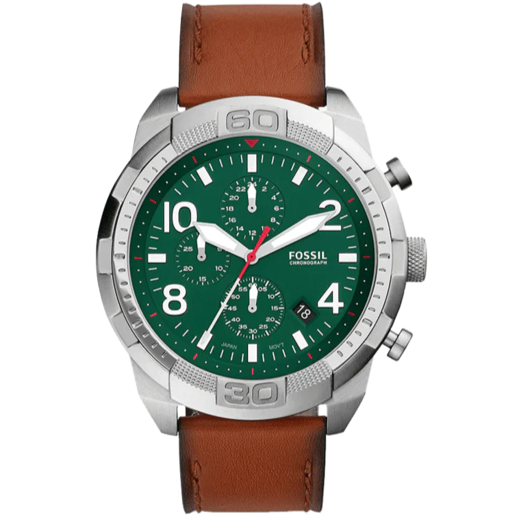 Reloj Fossil Bronson Hombre Esfera Verde Cuero - Reloj original en Guatemala