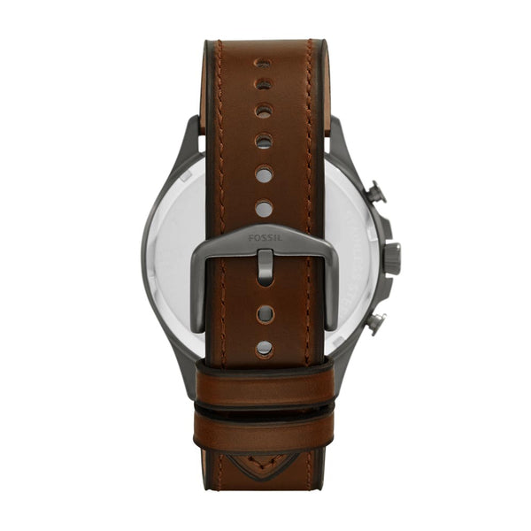Reloj Fossil Forrester Hombre Correa Cuero Marrón - Vista lateral