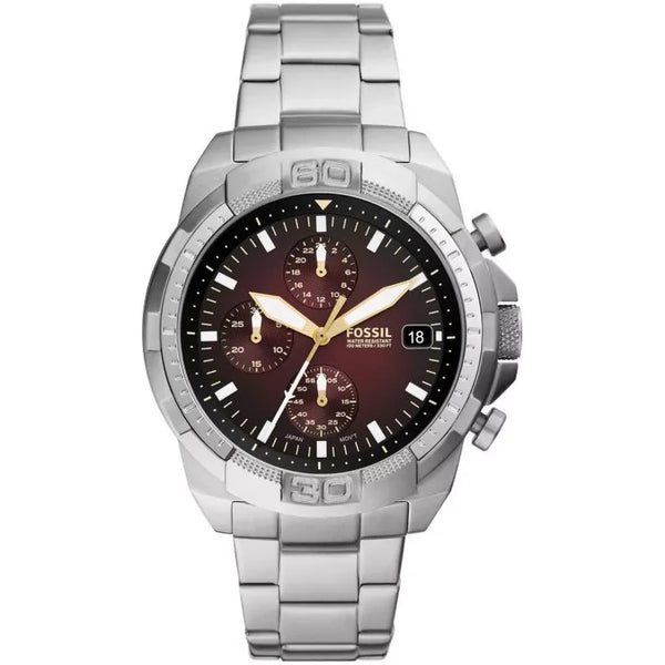 Reloj Fossil Bronson Hombre Acero Esfera Roja - Reloj original en Guatemala