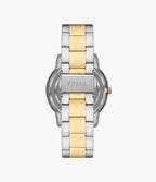 Reloj Fossil Moonphase Hombre Acero Bicolor Negro - Detalle de esfera