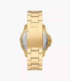 Reloj Fossil GMT Hombre Acero Dorado - Vista trasera