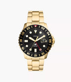 Reloj Fossil GMT Hombre Acero Dorado - Reloj original en Guatemala