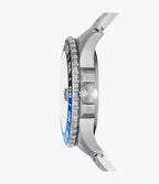 Reloj Fossil Sport GMT Hombre Correa Acero Azul - Vista lateral