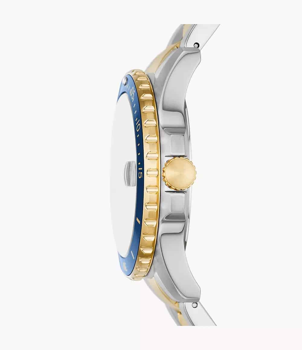 Reloj Fossil Blue Dive Hombre Acero Inoxidable - Vista lateral