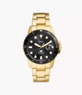 Reloj Fossil Dive Hombre Acero Dorado Esfera Negra - Reloj original en Guatemala