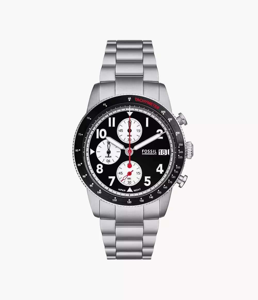Reloj Fossil Sport Tourer Hombre Acero Dial Negro - Reloj original en Guatemala