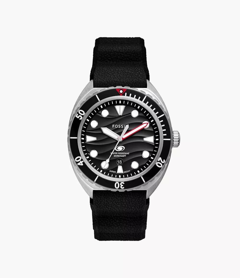 Reloj Fossil Breaker Hombre Correa de Resina Negro - Reloj original en Guatemala