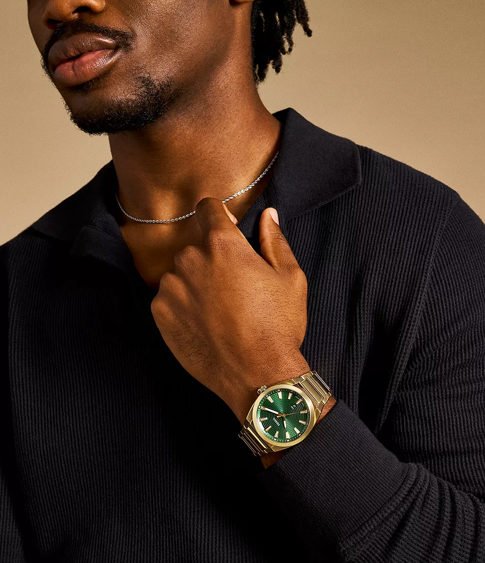Reloj Fossil Everett de caballero correa de metal - Vista trasera