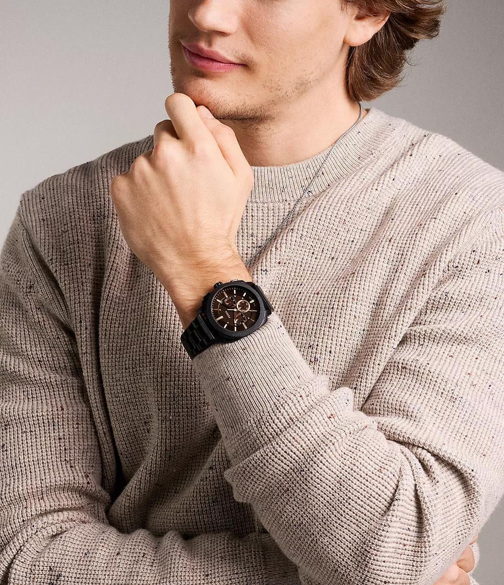 FS6097 Reloj Machine de hombre correa de metal