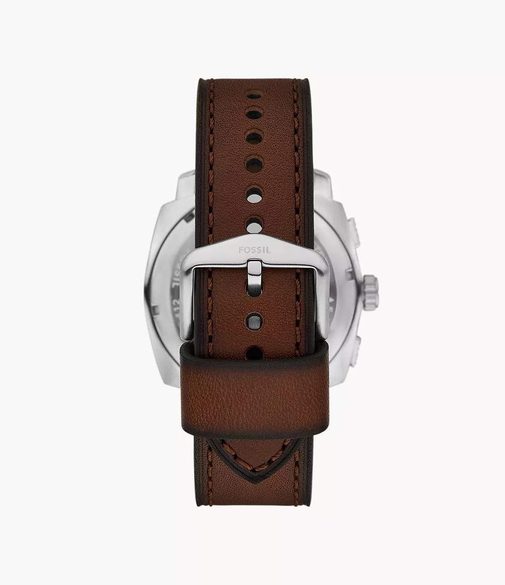 FS6100 Reloj Machine de hombre correa de cuero