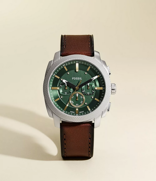 FS6100 Reloj Machine de hombre correa de cuero