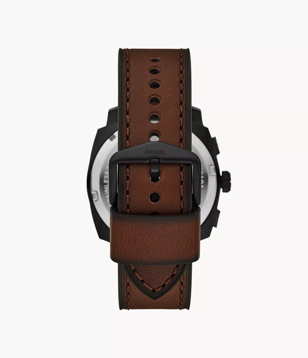 FS6101 Reloj Machine de caballero pulsera de cuero 44 mm