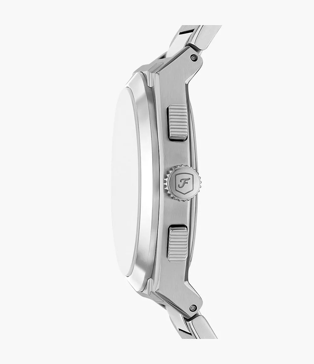 Fossil Reloj Everett de caballero correa de metal 44mm - Vista lateral