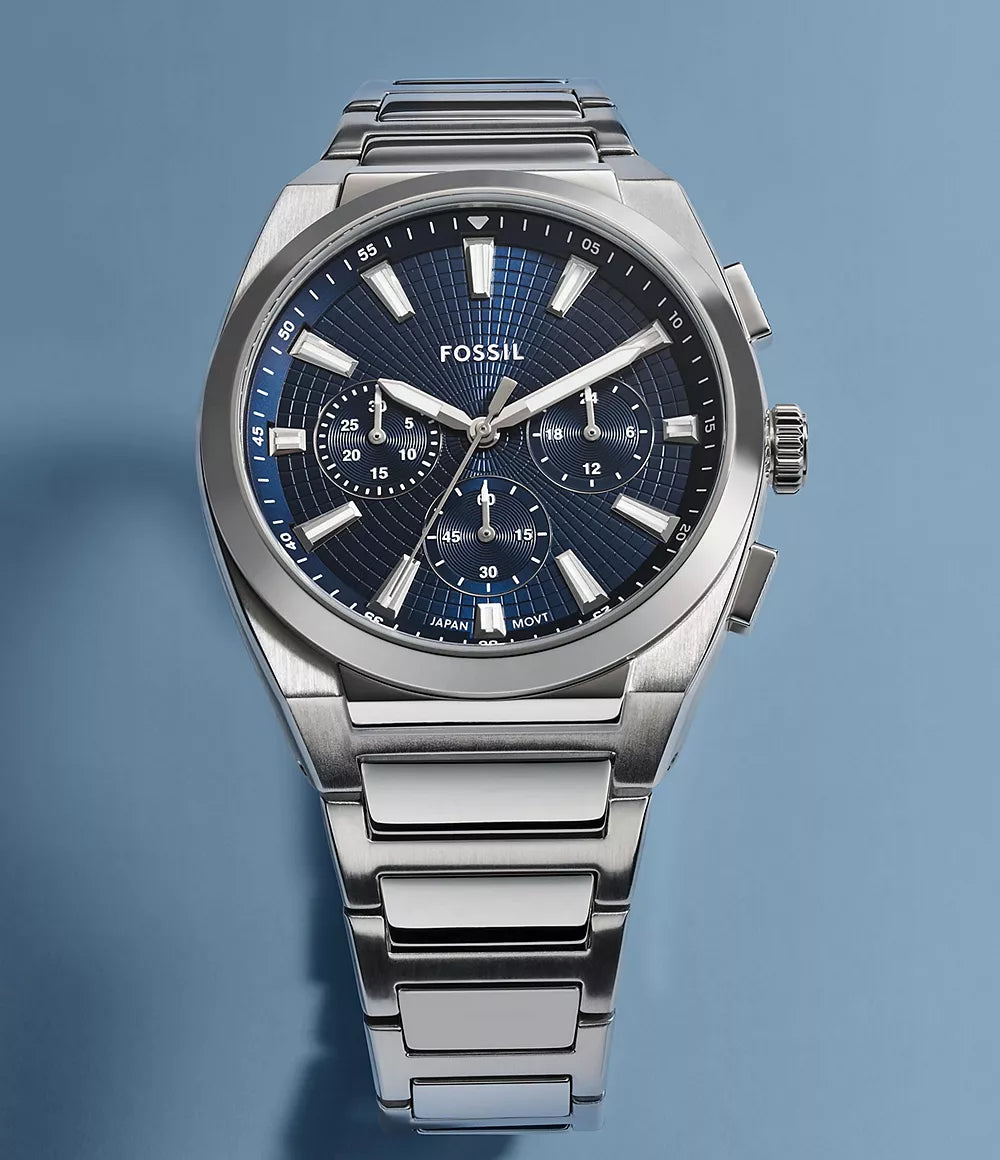 Fossil Reloj Everett de caballero correa de metal 44mm - Vista 5
