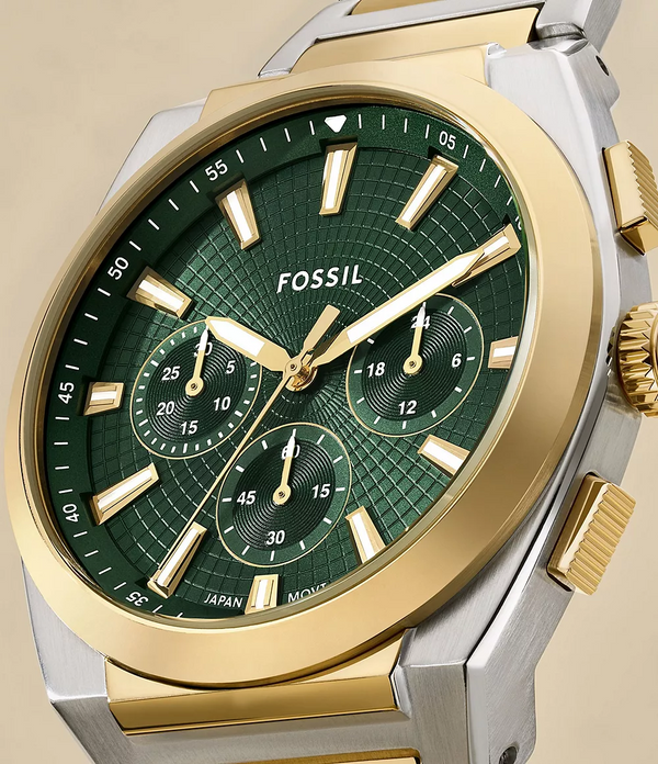 Reloj Fossil Everett de hombre correa de metal - Vista lateral