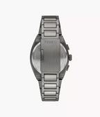 Fossil Reloj Everett Smoke de hombre banda de metal 44 mm - Detalle de esfera