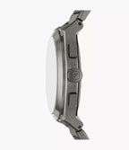 Fossil Reloj Everett Smoke de hombre banda de metal 44 mm - Vista lateral