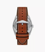 Reloj Fossil Everett Hombre Cuero Marrón Esfera - Vista trasera