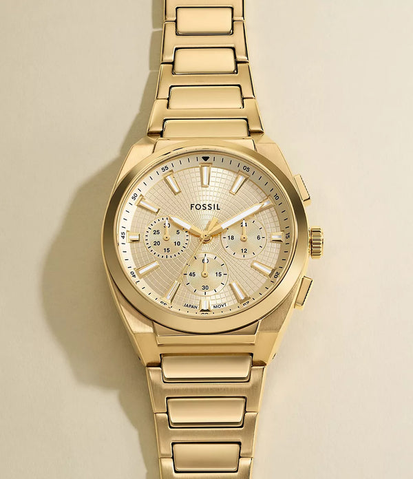 Fossil Reloj Everett de hombre pulsera de metal 44 mm - Vista lateral