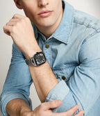 Fossil Reloj Crosby de hombre banda de metal 42mm - Vista trasera