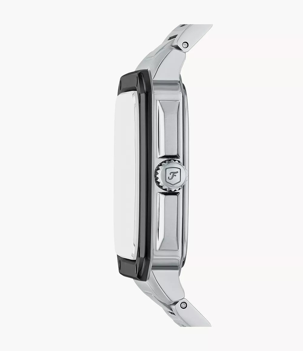 Fossil Reloj Crosby de hombre banda de metal 42mm - Vista lateral