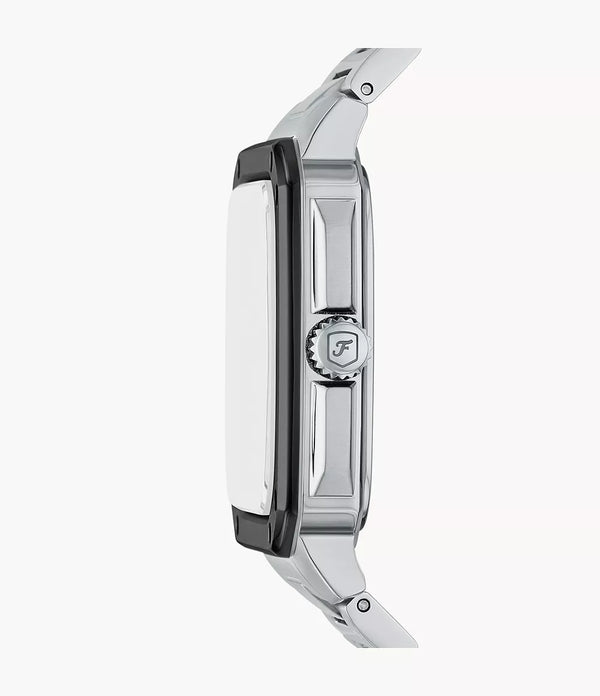Fossil Reloj Crosby de hombre banda de metal 42mm - Vista lateral