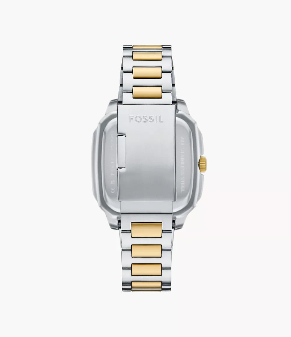 Fossil Reloj Crosby de caballero pulsera de metal 42 mm - Vista trasera