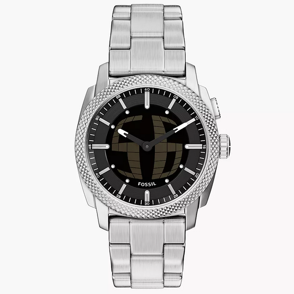 FS6155 Reloj Fossil Machine de hombre pulsera de metal plateado