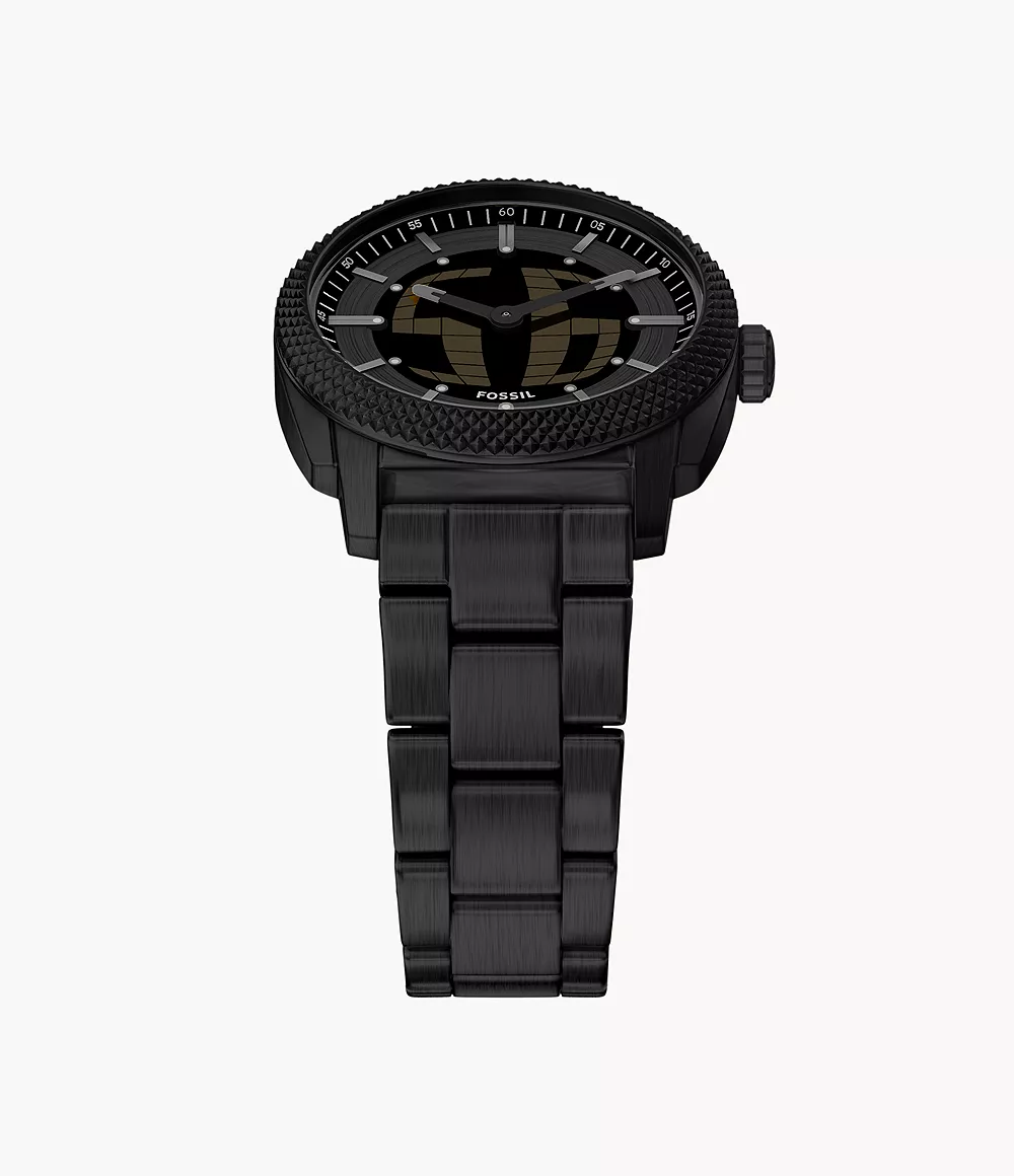 FS6156 Reloj Fossil Machine de hombre correa de metal negro