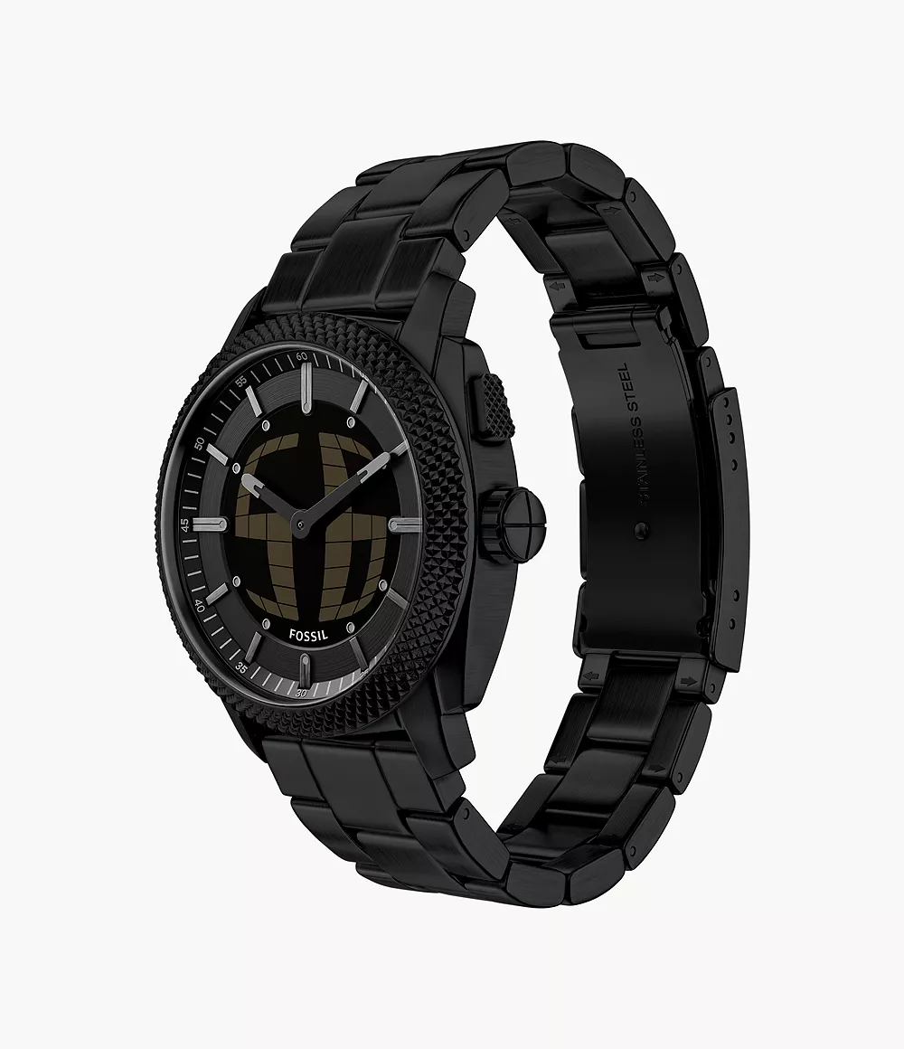 FS6156 Reloj Fossil Machine de hombre correa de metal negro
