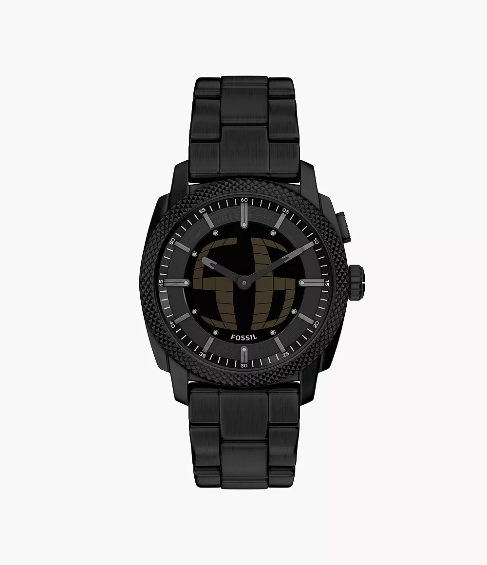 FS6156 Reloj Fossil Machine de hombre correa de metal negro