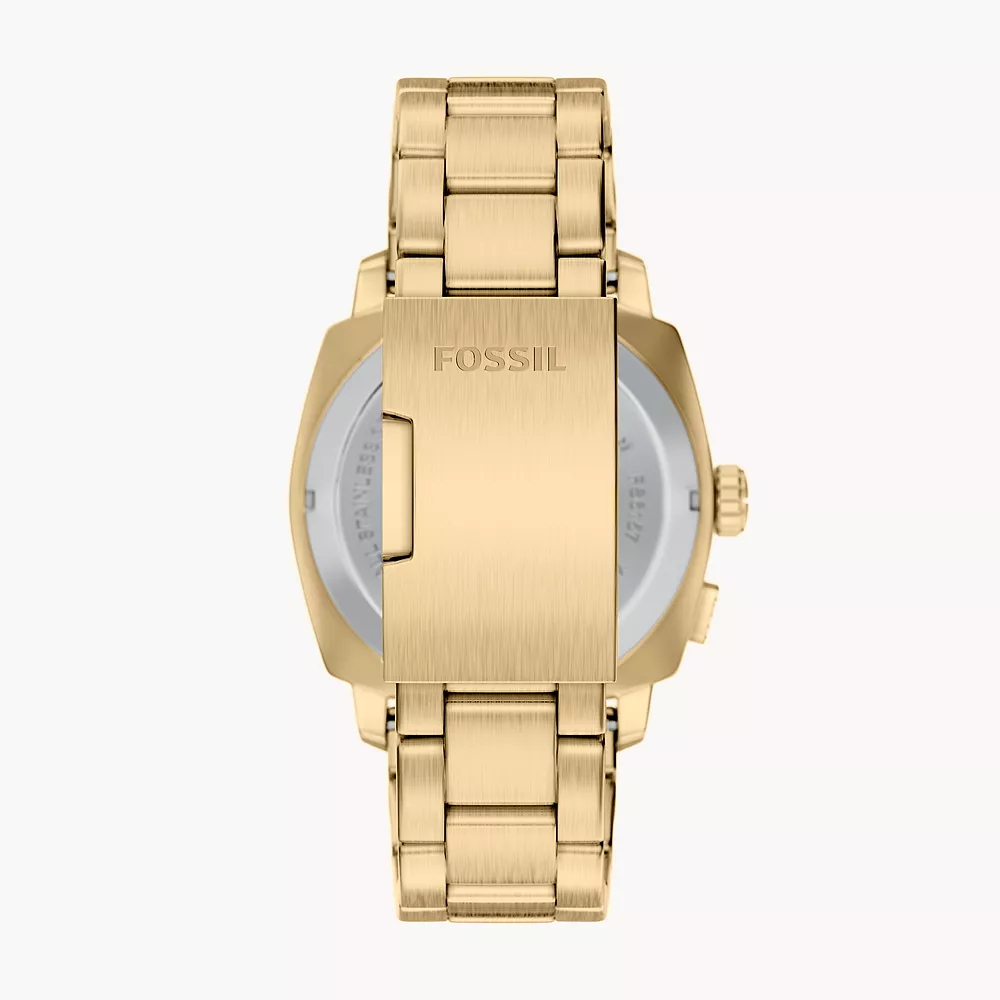 FS6157 Reloj Fossil Machine de hombre correa de metal dorado