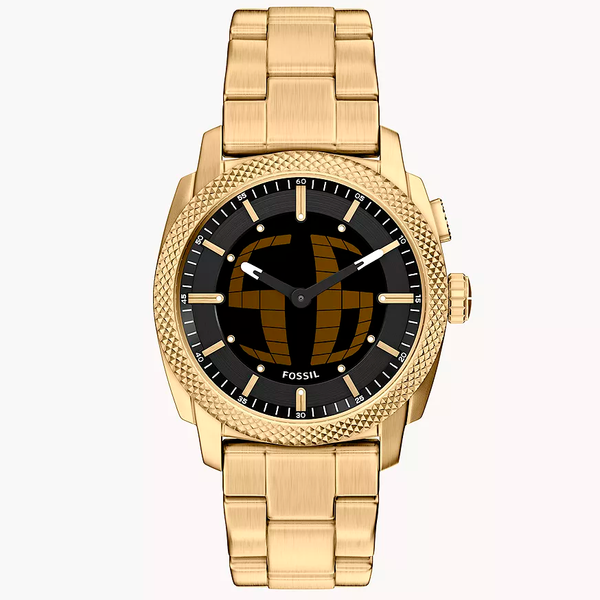 FS6157 Reloj Fossil Machine de hombre correa de metal dorado