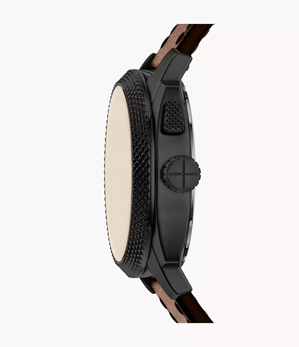 FS6165 Reloj Fossil Machine de hombre correa de cuero - Cuero Marrón