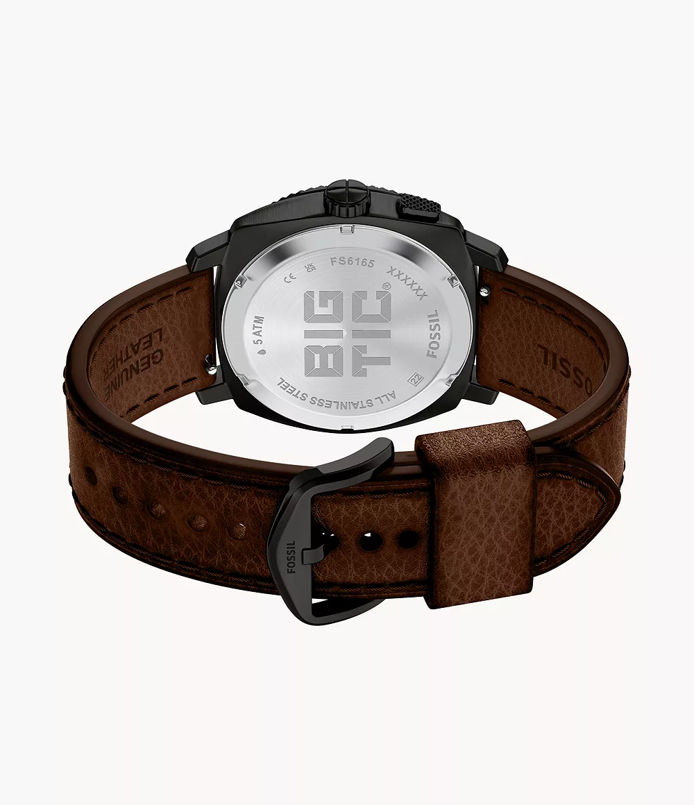 FS6165 Reloj Fossil Machine de hombre correa de cuero - Cuero Marrón