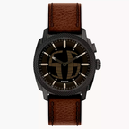 FS6165 Reloj Fossil Machine de hombre correa de cuero - Cuero Marrón