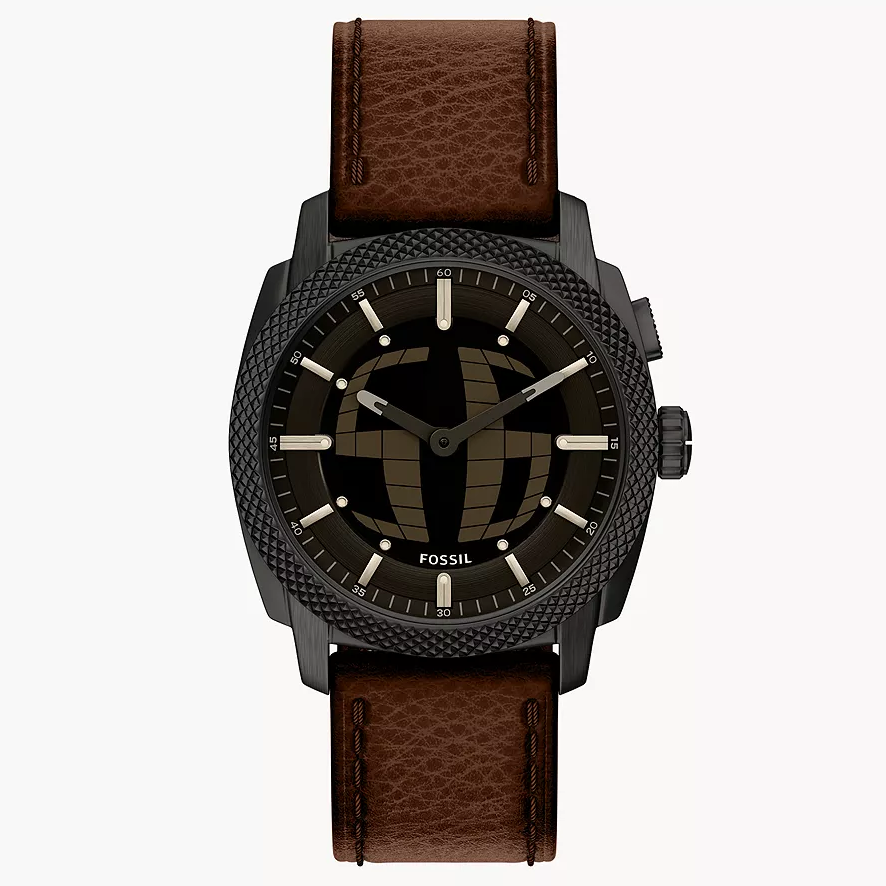 FS6165 Reloj Fossil Machine de hombre correa de cuero - Cuero Marrón