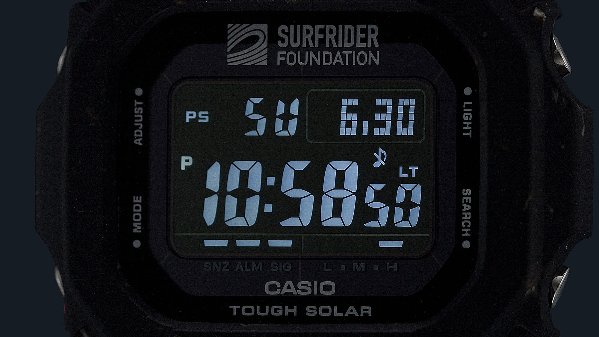 1 Reloj G-Shock Surfrider Foundation Hombre Resina - Vista lateral